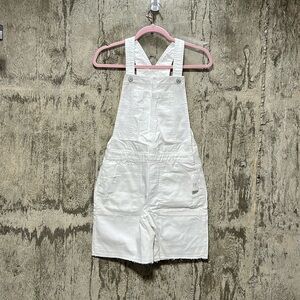 GAP kids white denim shortalls XXL
